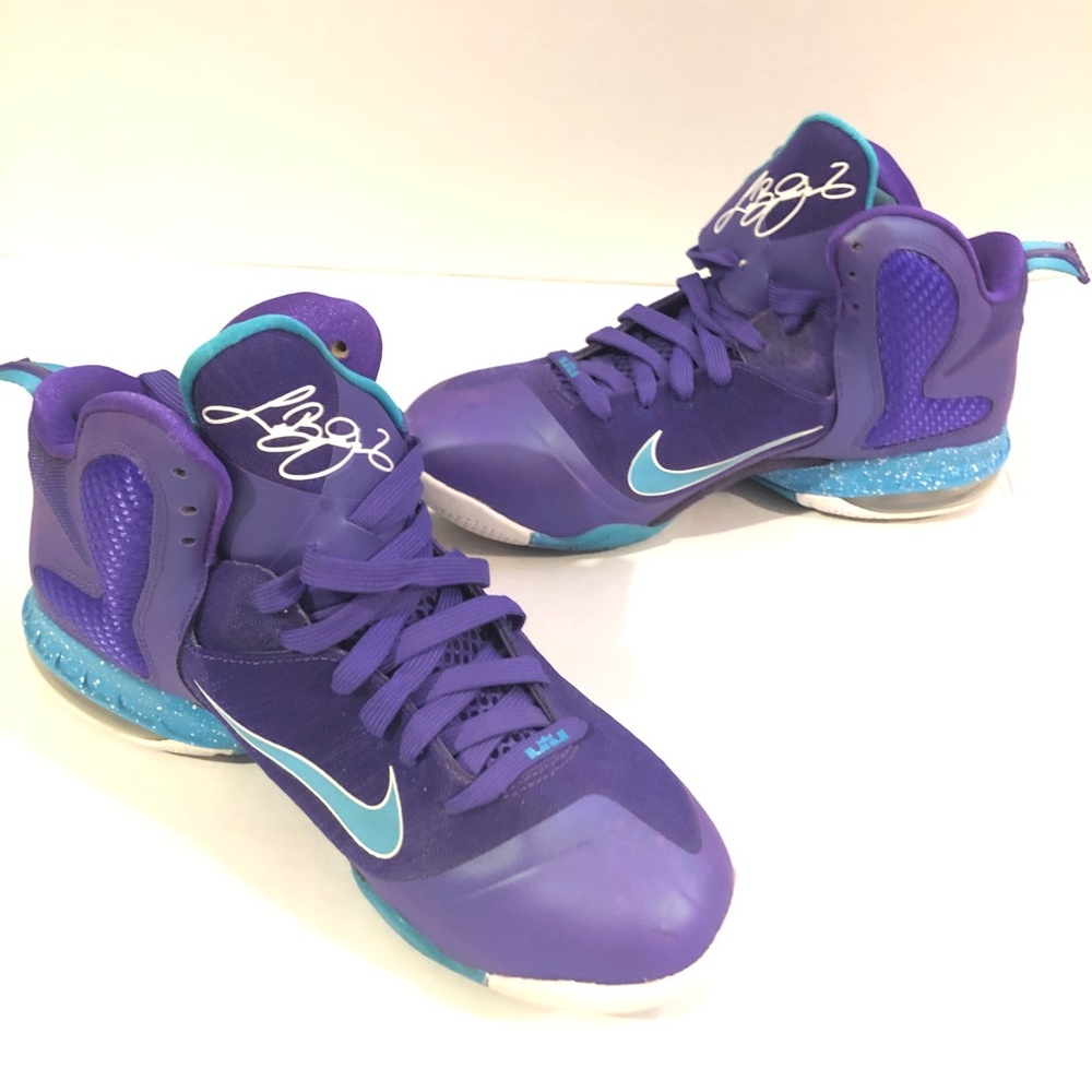 SZ 9.5 Nike Lebron James Hornets Basketball Shoes